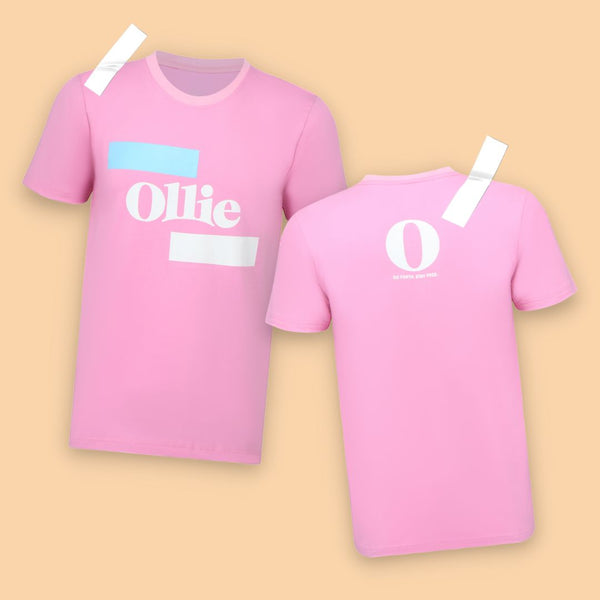 PINK FLAIR CREW NECK TEE